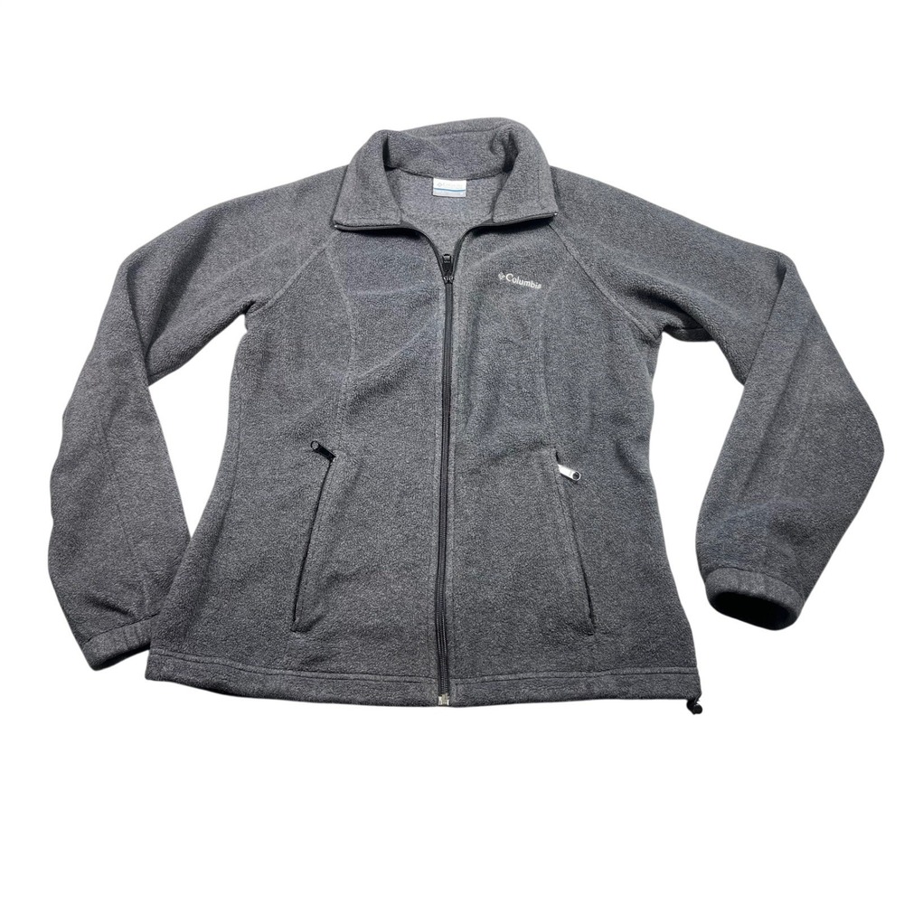 Columbia Women's Medium Gray Full Zip Fleece Jacket Outdoor Hiking Gorpcore